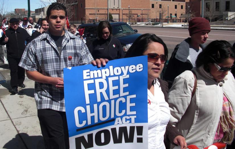 Marching for the Employee Free Choice Act in Colorado Springs