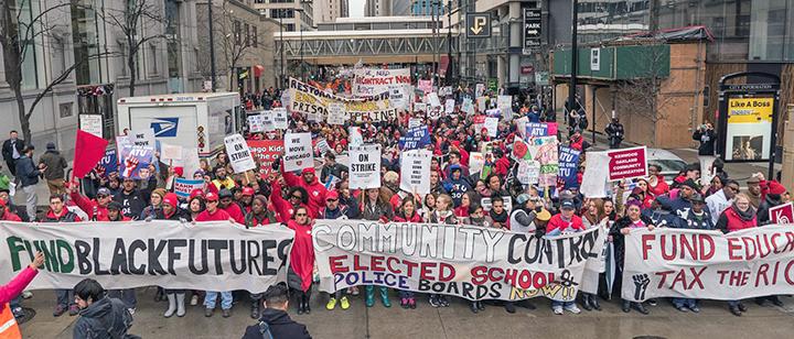 Tens of thousands filled the streets in Chicago for the April 1 day of protest