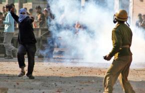 Kashmir activists clash with Indian security forces.