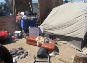 Fresno's Tent City has filled up over the past year with both the chronically homeless and recent victims of economic crisis