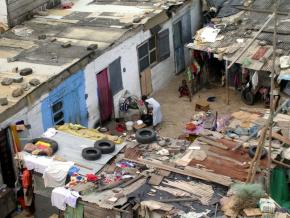 A shanty town in Ghana