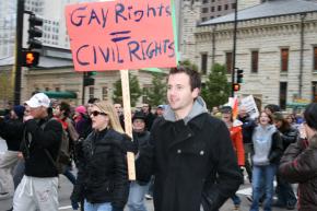 Marching for LGBT civil rights in Chicago
