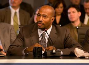 Van Jones speaks at a forum in Washington on clean energy