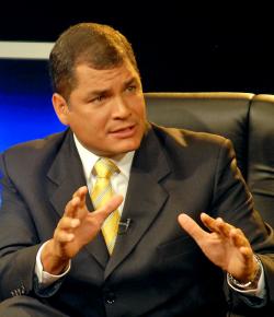 Ecuadorian president Rafael Correa