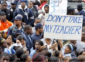 Newark high school students rally against sweeping cuts to public education