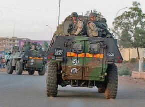 French troops drive through Mali's capital city of Bamako