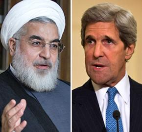 Hassan Rouhani and John Kerry