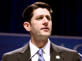 Paul Ryan speaking at the right-wing CPAC conference