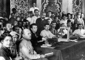 Participants in the Baku Congress of the Peoples of the East in 1920