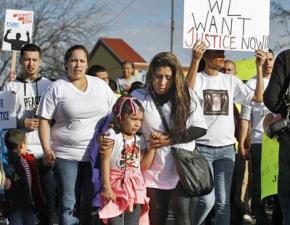 Demonstrating for justice for Antonio Zambrano-Montes in Pasco, Washington