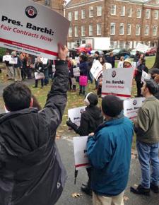Rutgers professors rally for a fair contract