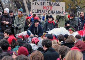 Demanding climate justice outside the UN summit in Paris