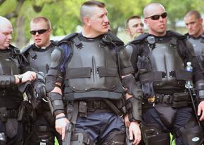 U.S. Capitol Police in body armor in Washington, D.C.