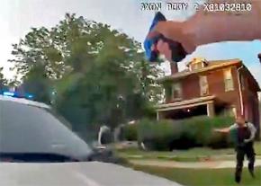 Footage from a police bodycam as CPD officers stalk Paul O'Neal