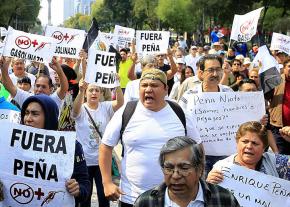 Protesters flood the streets of Mexico City to oppose gas price hikes and a corrupt president
