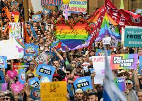 Thousands demonstrate for equal marriage rights in Australia