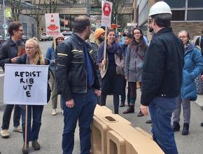 Members of the adjunct faculty union at Portland State University demand justice