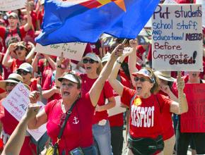 Teachers on the march in Phoenix