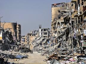 Devastation in the war-ravaged city of Raqqa in Syria