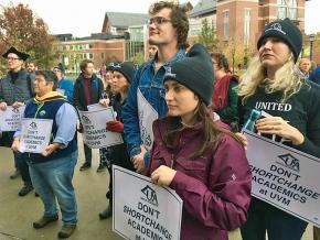 Faculty at the University of Vermont demand a fair contract