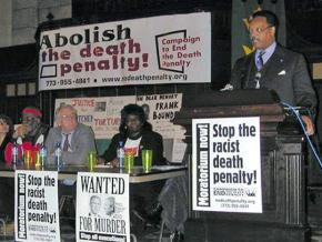 Rev. Jesse Jackson speaks at a Campaign to End the Death Penalty forum in Chicago in 1999