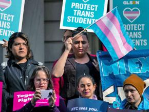 Demonstrators rally for trans rights in New York City