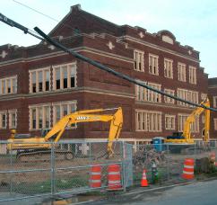 A public school in Albany, N.Y., slated for demolition and reconstruction (Robin Skyler Tell)