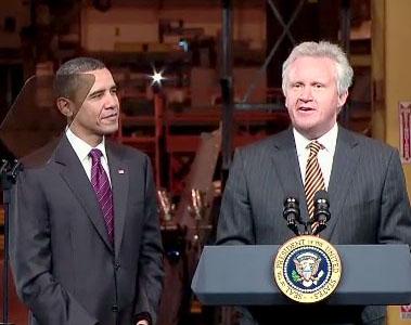 General Electric CEO Jeffrey Immelt with President Obama