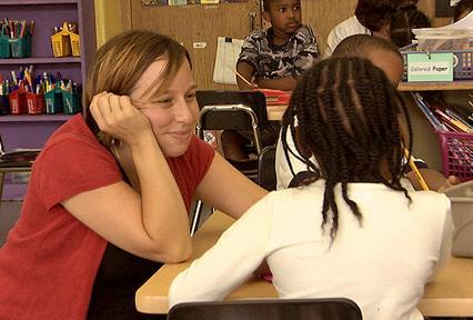 A teacher featured in the documentary American Teacher
