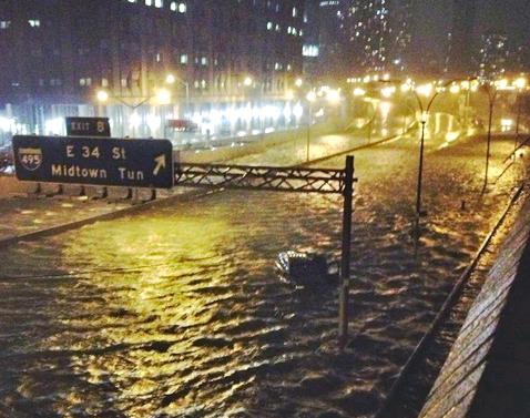 Manhattan deluged by flooding as Hurricane Sandy strikes