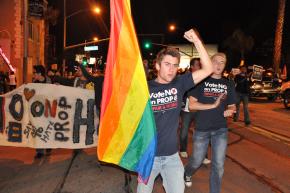 Demonstrations called after the Prop 8 same-sex marriage ban passed took to the streets