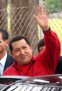 Venezuelan President Hugo Chávez casts a ballot in a December 2007 vote