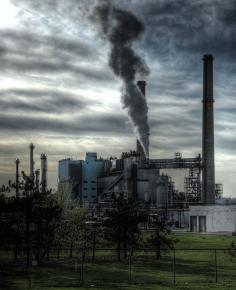 A coal-burning power plant near Rochester, N.Y.