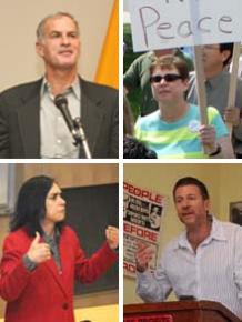 Clockwise from top right: Norman Finkelstein, Loretta Capeheart, William Robinson and Margo Ramlal-Nankoe