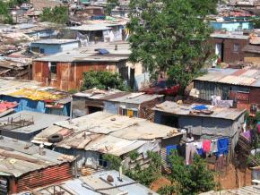 Part of a shanty town in Soweto, South Africa