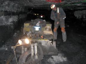 Working in an underground coal mine in West Virginia