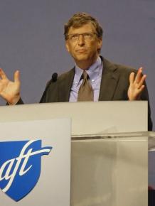 Bill Gates addressing the American Federation of Teachers convention
