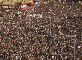 Cairo's Tahrir Square is packed with protesters demanding the downfall of a dictator