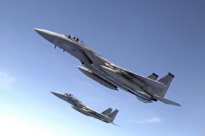 F-15 Eagle jets from the U.S. Air Force