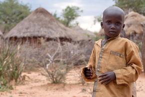 A child in a small Pokot village in Northern Kenya