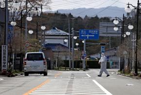 A deserted zone near the Fukushima-Daiichi plant in the weeks following the earthquake and tsunami