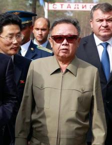 Kim Jong-il during a visit to Russia