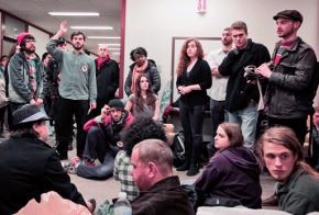 Students and supporters occupy DePaul's student center