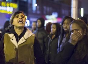 Family members, Flatbush residents and activists joined in nightly protests after the police murder of Kimani Gray