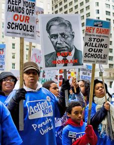 Chicago parents and students gather in Daley Plaza to protest racist school closures