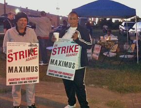 On the picket line at Maximus Coffee