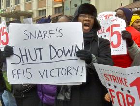 Chicago protesters rally in the Fight for 15 at low-wage employers