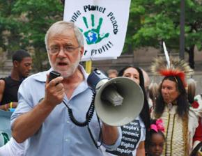 Howie Hawkins at the massive People's Climate March in New York City