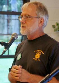 Green Party candidate Howie Hawkins campaigns for governor in New York