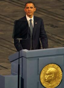 Barack Obama receives the Nobel Peace Prize